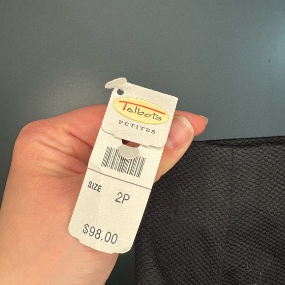 TALBOTS women’s Blazer Size 2P Twill Jacket Stretch Full Zip Viscose Black NWT - Picture 5 of 6
